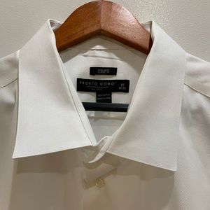 Pronto Uomo solid white French cuff size 20